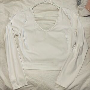 Align long sleeve white with a few spots